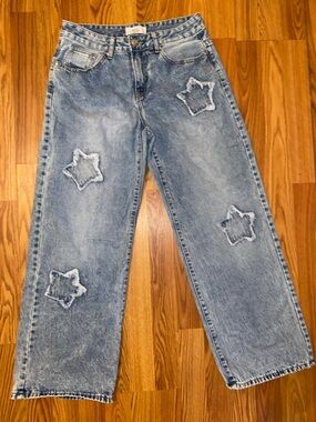 RISE Supply Co. | Light Blue Star Patch Jeans | Size 9